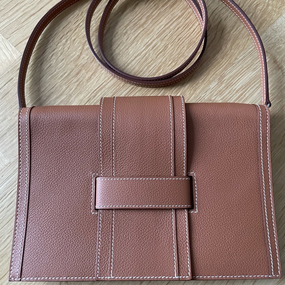 Hermes H Passant Nouvelle clutch Bag Gold